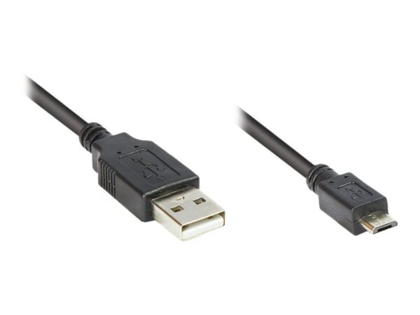 GoodConnections USB 2.0 A > Micro-B (ST-ST) 1,8m Adapterkabel Schwarz