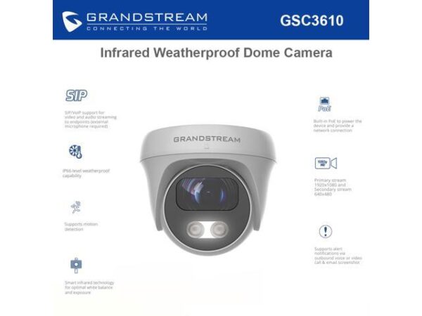 Grandstream GSC3610 Wetterfeste Infrarot IP Überwachungskamera