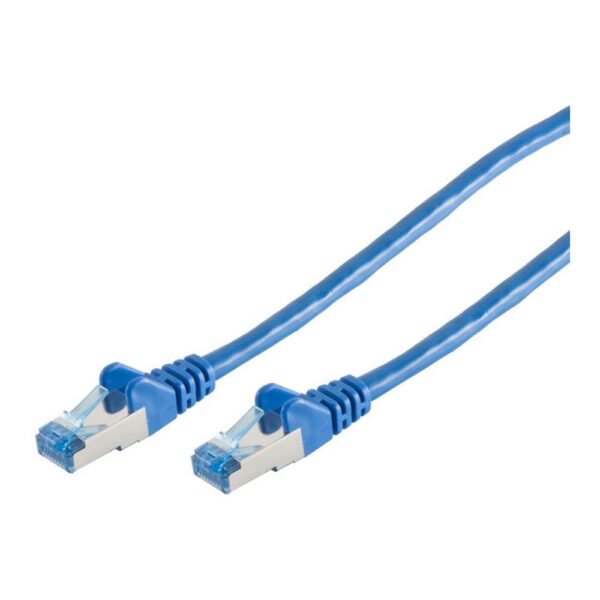 Patchkabel CAT6a RJ45 S/FTP PiMF 0,25m Blau
