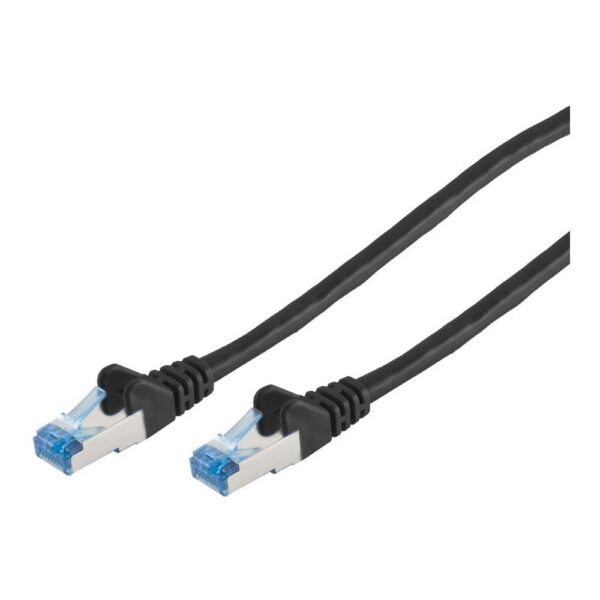 Patchkabel CAT6a RJ45 S/FTP PiMF 0,5m Schwarz