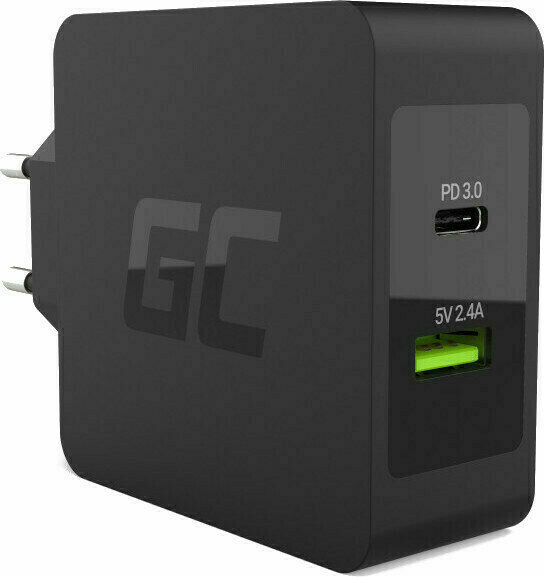 Green Cell Charger 60W USB-C incl. 2m USB-C Cable Schwarz