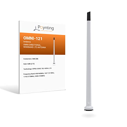 Poynting Antennas LTE/GSM Mast/Wand A-OMNI-0121-01-V3 weiß SMA (M) 5m 6dBi Rundstrahl/Wand SMA-M LTE