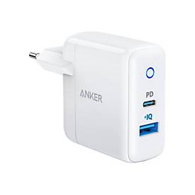 Anker PowerPort PD+ 2 Dual-Port Charger 1 x 20W USB-C 1 x 15W USB-A white