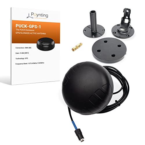 Poynting Antennas GPS KFZ GPS-001-V2-01 schwarz SMA (M) PUCK Antenne MIMO SMA 2 Meter Kabel