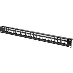 Digitus Patchpanel 1HE Keystone Modul 24-Ports Schwarz