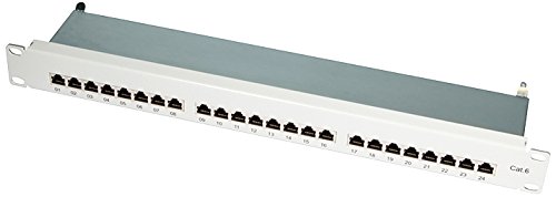 LogiLink CAT6 Patchpanel 19" 1HE 24-Ports Grau