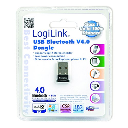 LogiLink Bluetooth 4.0 Adapter USB 2.0 50m Reichweite Schwarz
