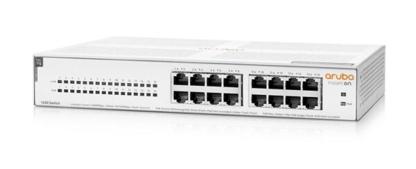 16P HP Enterprise Aruba Instant ON 1430 16G PoE (124W) Switch RM