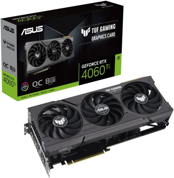 RTX 4060 Ti 8GB Asus TUF Gaming OC GDDR6 3Fan TUF-RTX4060TI-O8G-GAMING