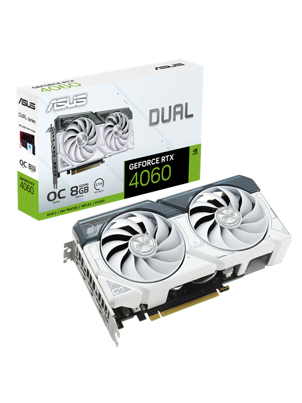 RTX 4060 8GB Asus Dual OC White GDDR6 DUAL-RTX4060-O8G