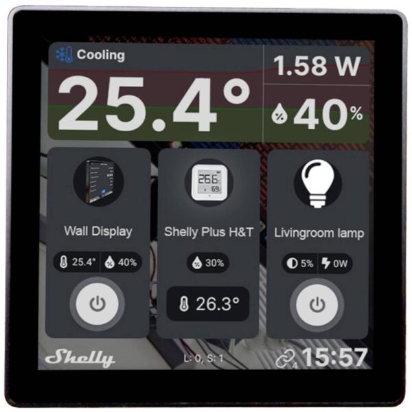 Shelly Accessories "Wall Display" Android WLAN Unterputz schwarz
