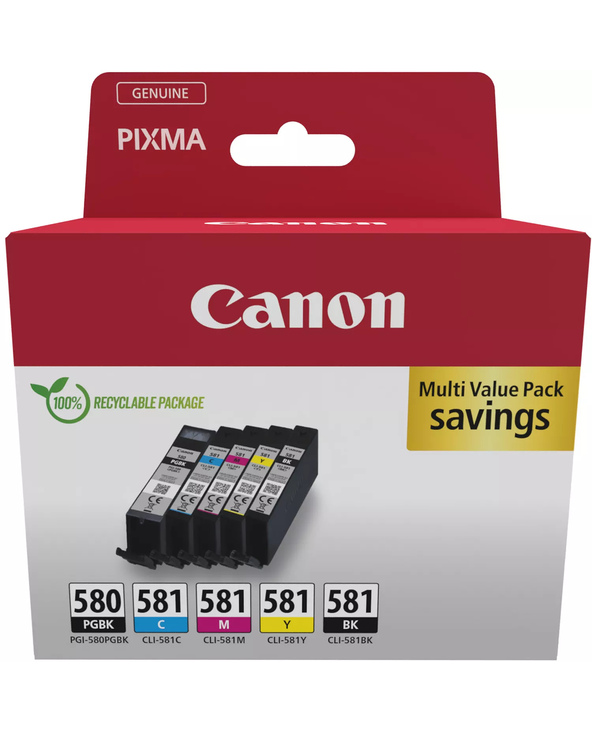 Canon Tinte PGI-580/CLI-581 2078C007 5er Multipack BK/C/M/Y/PGBK