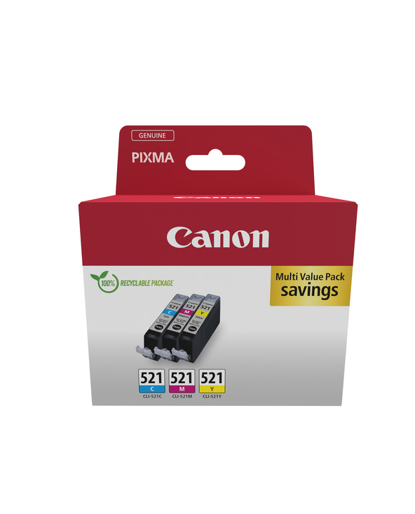 Canon Tinte CLI-521 2934B015 3er Multipack (CMY)