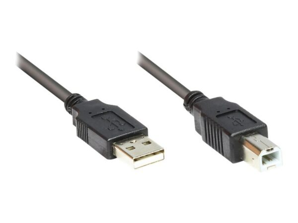 GoodConnections USB 2.0 A > B (ST-ST) 1,8m Adapterkabel Schwarz